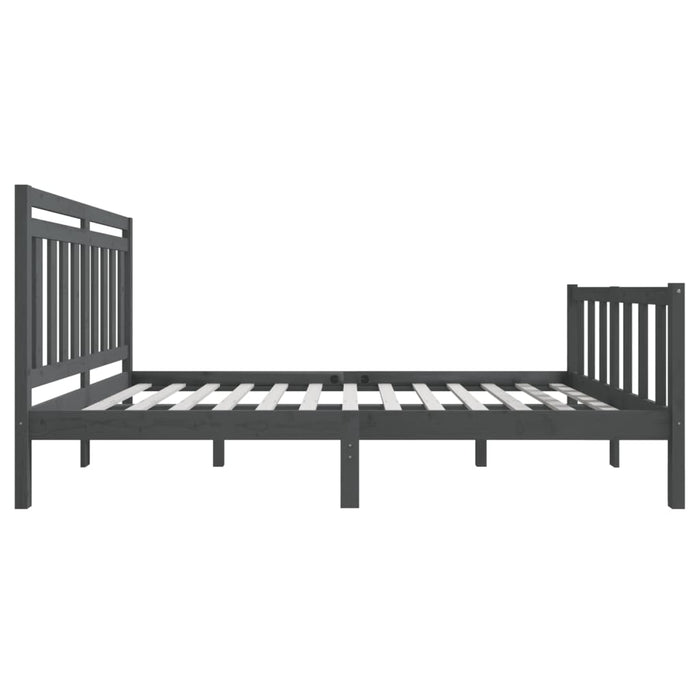 Massivholzbett Grau 160x200 cm