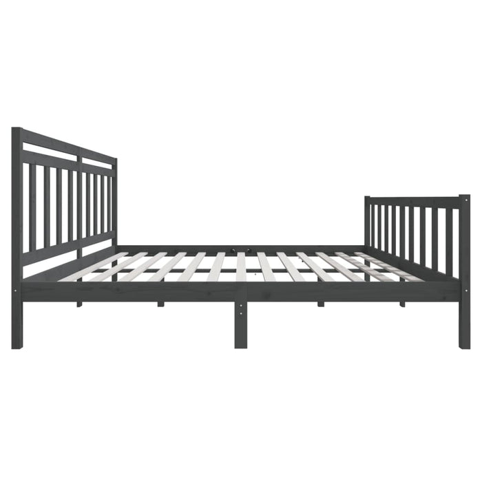 Massivholzbett Grau 180x200 cm