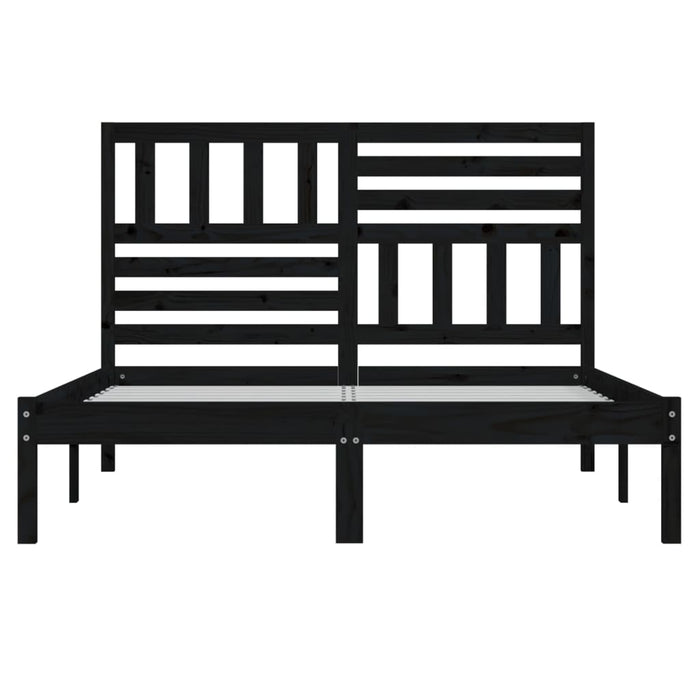 Massivholzbett Schwarz Kiefer 140x190 cm