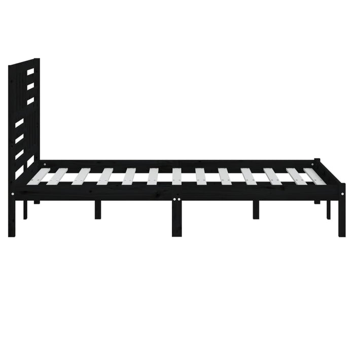 Massivholzbett Schwarz Kiefer 160x200 cm