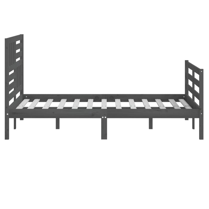 Massivholzbett Grau 120x190 cm