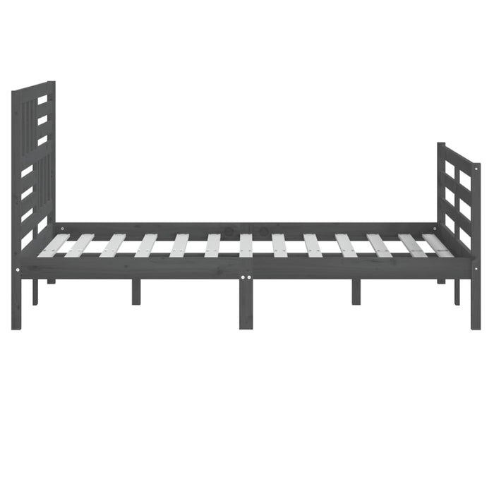 Massivholzbett Grau 120x200 cm