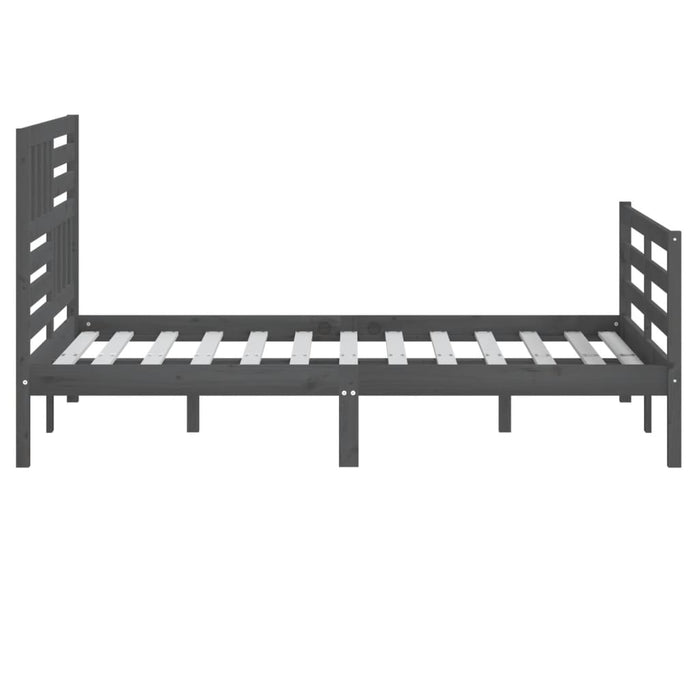 Massivholzbett Grau 150x200 cm
