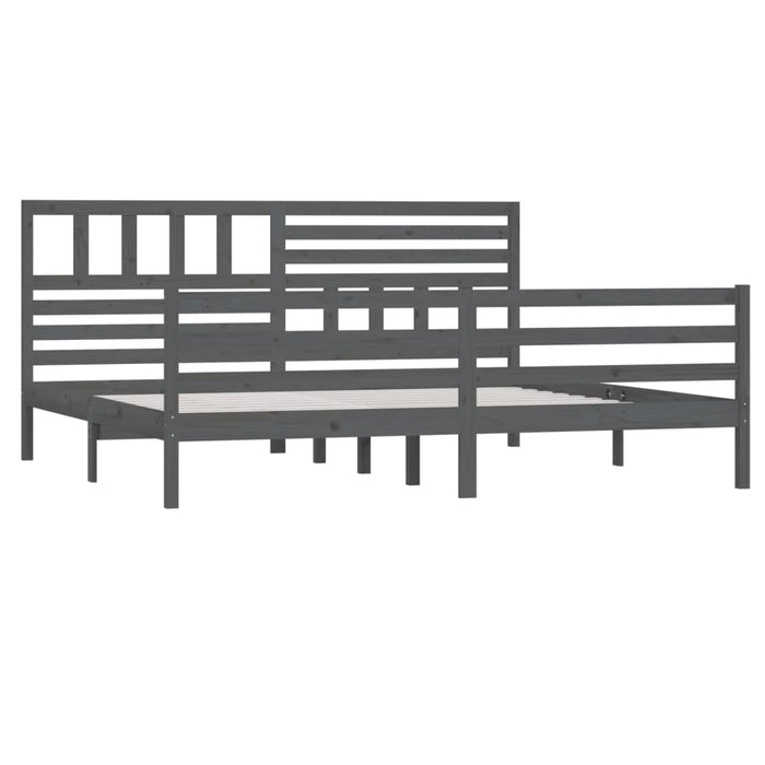 Massivholzbett Grau 180x200 cm