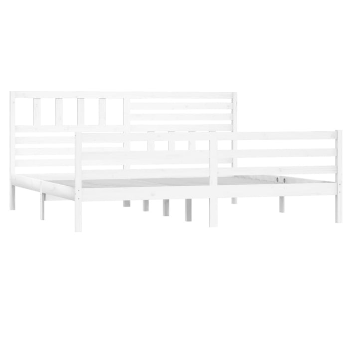 Massivholzbett Weiß 200x200 cm