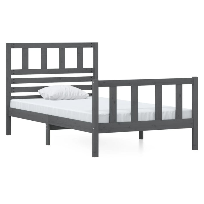 Massivholzbett Grau 90x190 cm