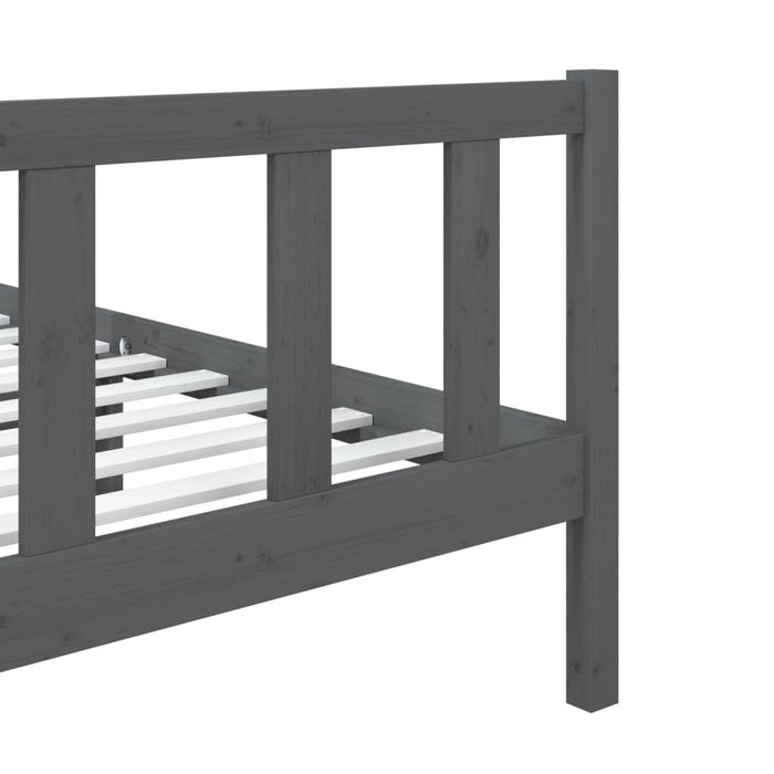 Massivholzbett Grau 90x190 cm