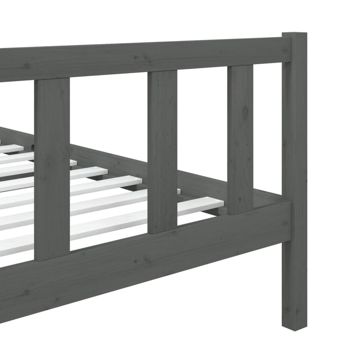 Massivholzbett Grau 90x200 cm