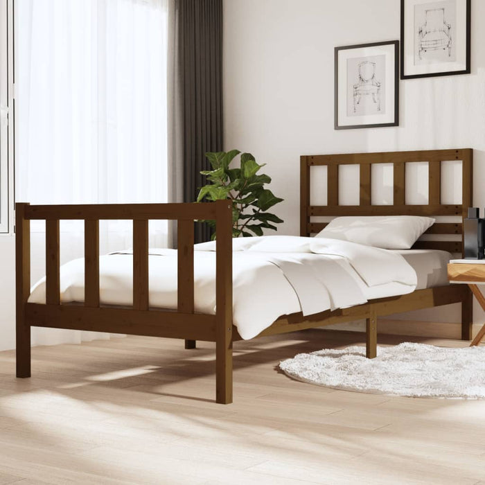 Massivholzbett Honigbraun 100x200 cm