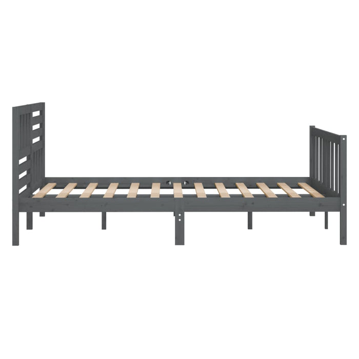 Massivholzbett Grau 120x200 cm