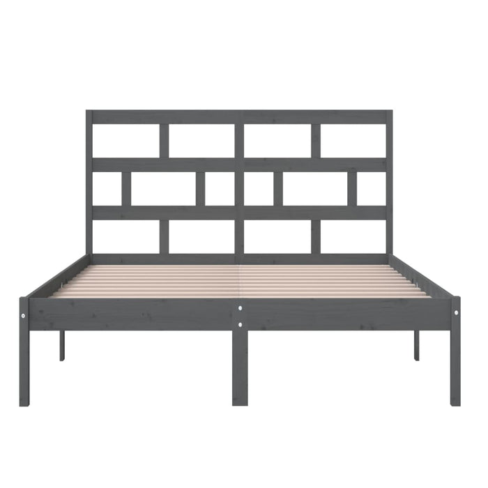 Massivholzbett Grau 150x200 cm