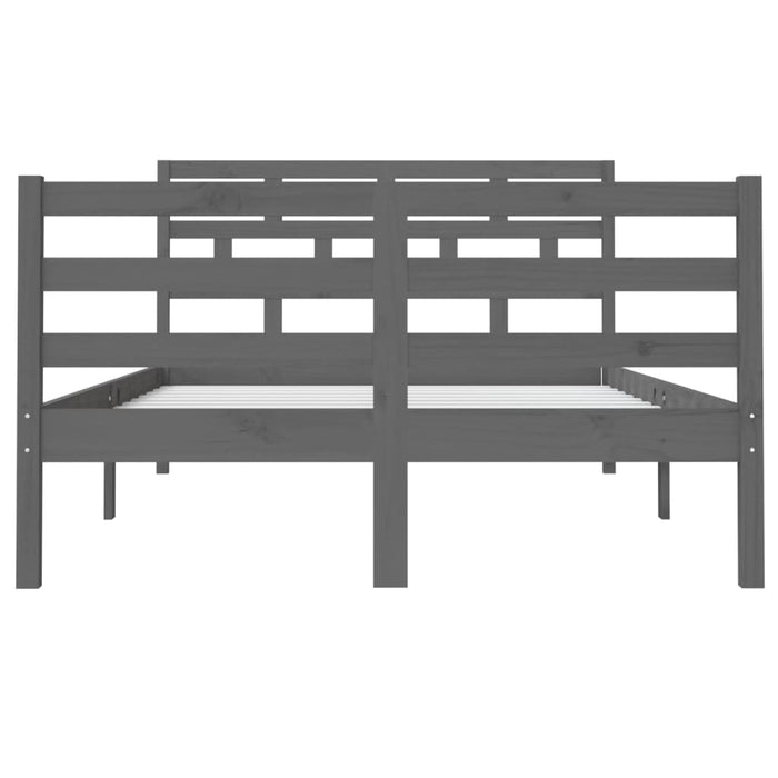 Massivholzbett Grau 120x190 cm