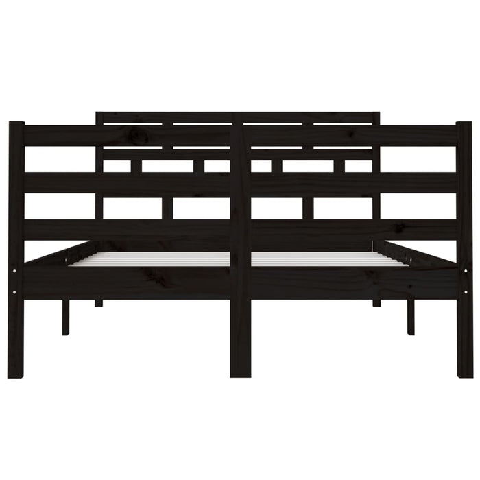 Massivholzbett Schwarz 120x190 cm