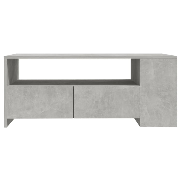 Coffee table concrete gray 102x55x42 cm made of wood