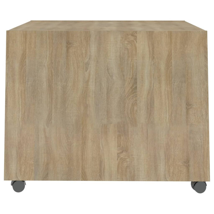 Couchtisch Weiß Sonoma-Eiche 55x55x40 cm Holzwerkstoff