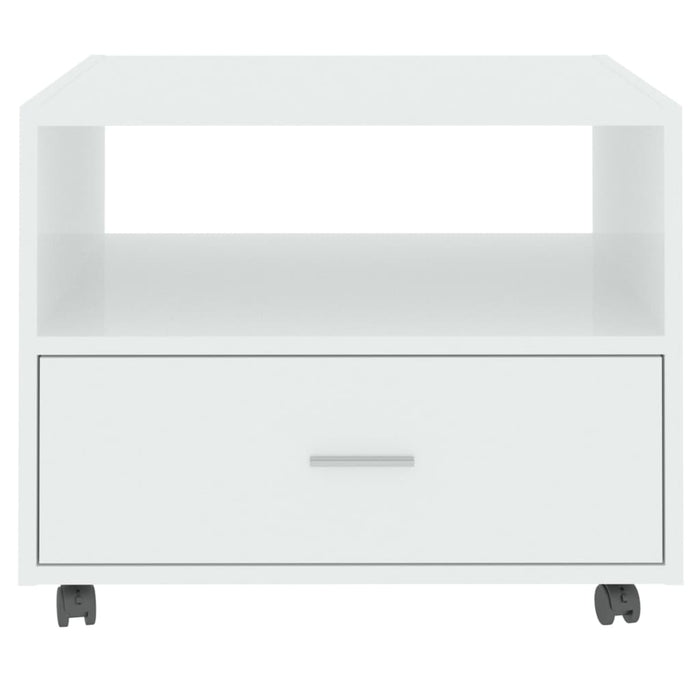 Couchtisch Hochglanz-Weiß 55x55x40 cm Holzwerkstoff