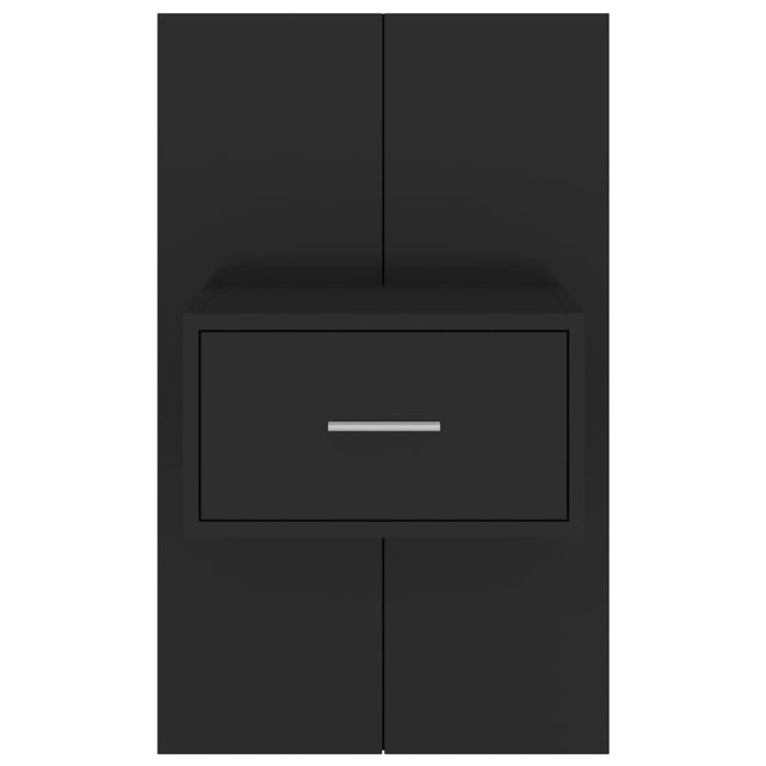 Wand-Nachttische 2 Stk. Schwarz