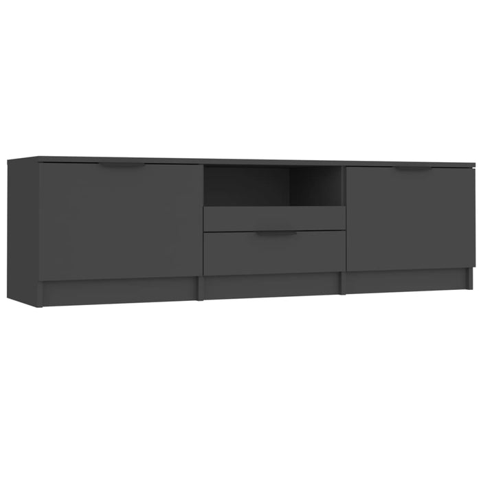 TV cabinet black 140x35x40 cm made of wood