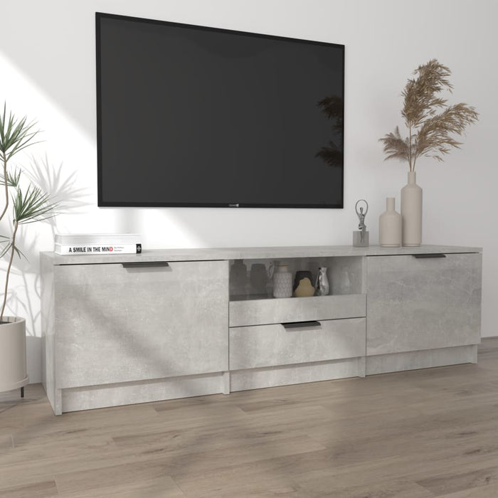 TV cabinet concrete gray 140x35x40 cm made of wood