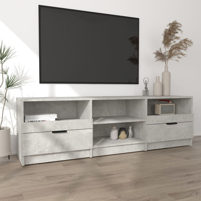 TV cabinet concrete gray 150x33.5x45 cm made of wood