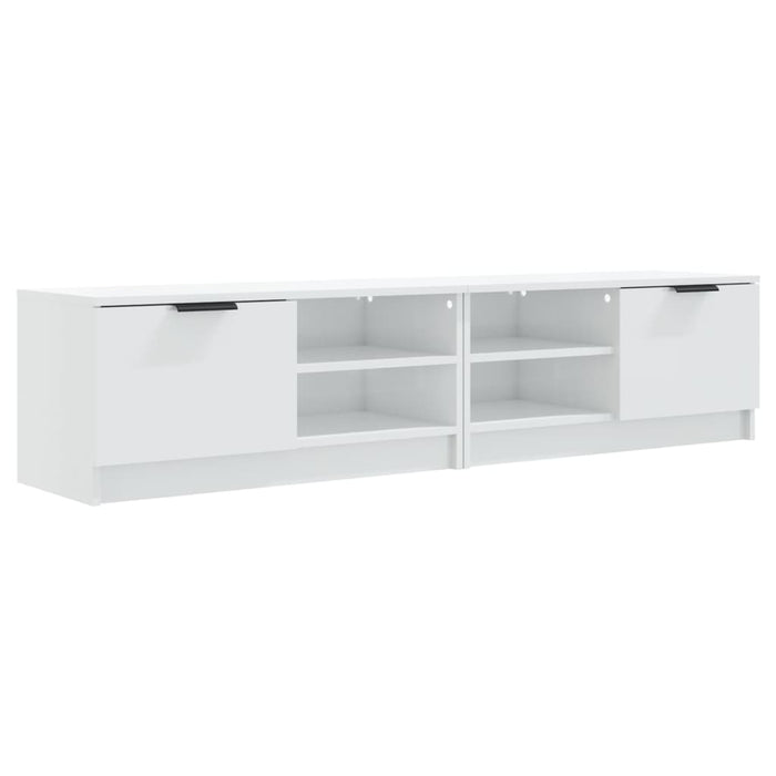 TV cabinets 2 pieces high gloss white 80x35x36.5cm wood material