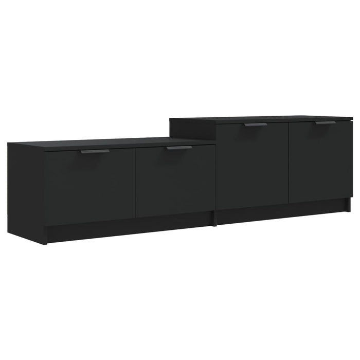 TV cabinet black 158.5x36x45 cm made of wood