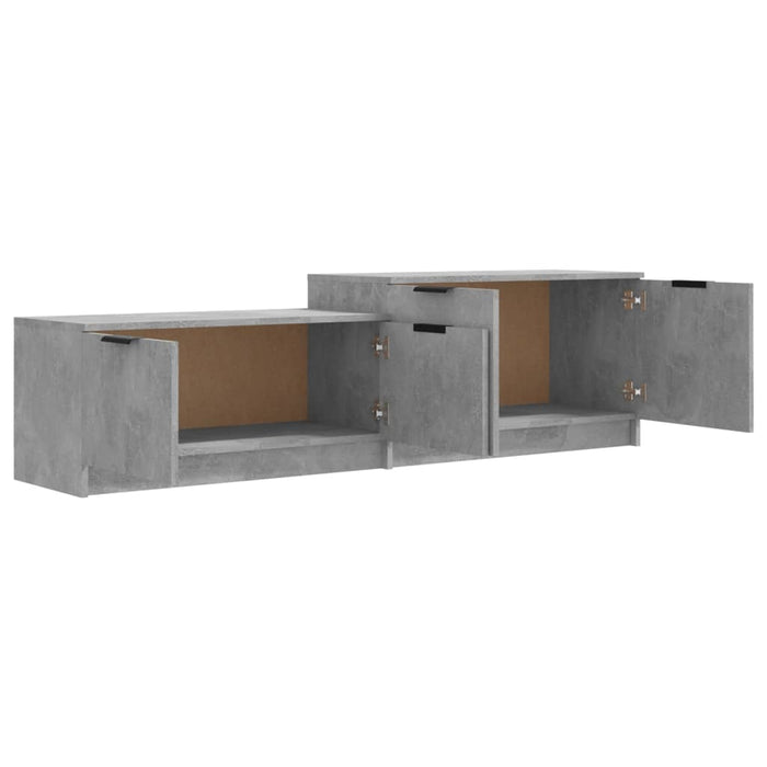 TV cabinet concrete gray 158.5x36x45 cm made of wood
