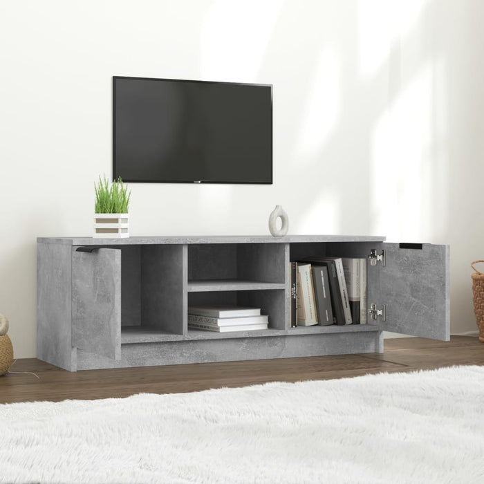 TV cabinet concrete gray 102x35x36.5 cm made of wood
