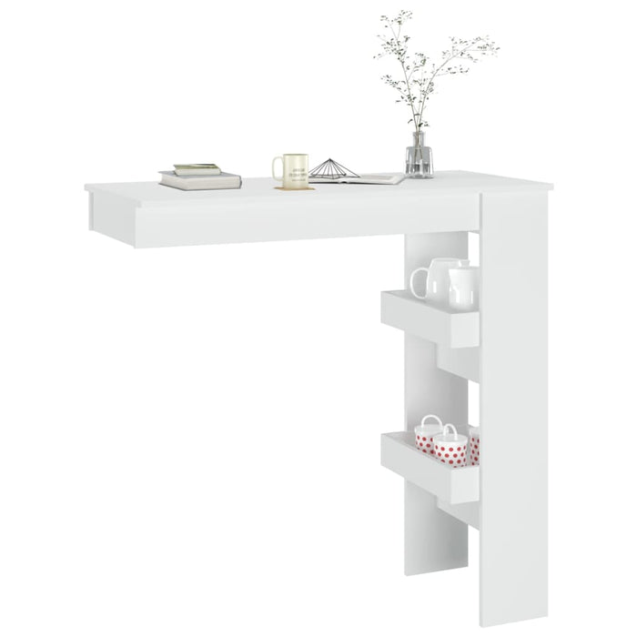 Wall bar table white 102x45x103.5 cm made of wood
