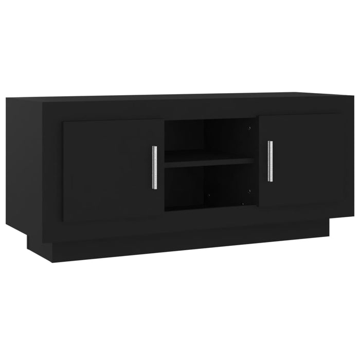 TV cabinet black 102x35x45 cm made of wood