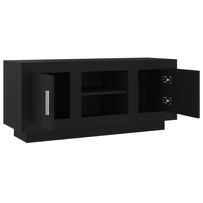 TV cabinet black 102x35x45 cm made of wood