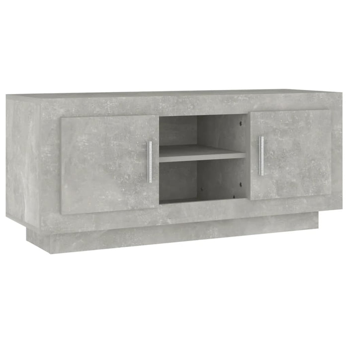 TV cabinet concrete gray 102x35x45 cm made of wood