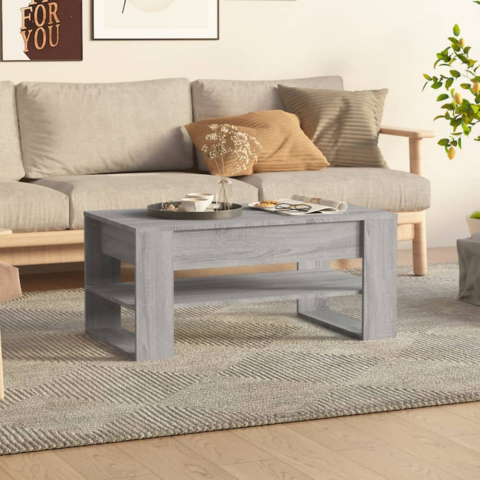 Coffee table gray Sonoma 102x55x45 cm made of wood