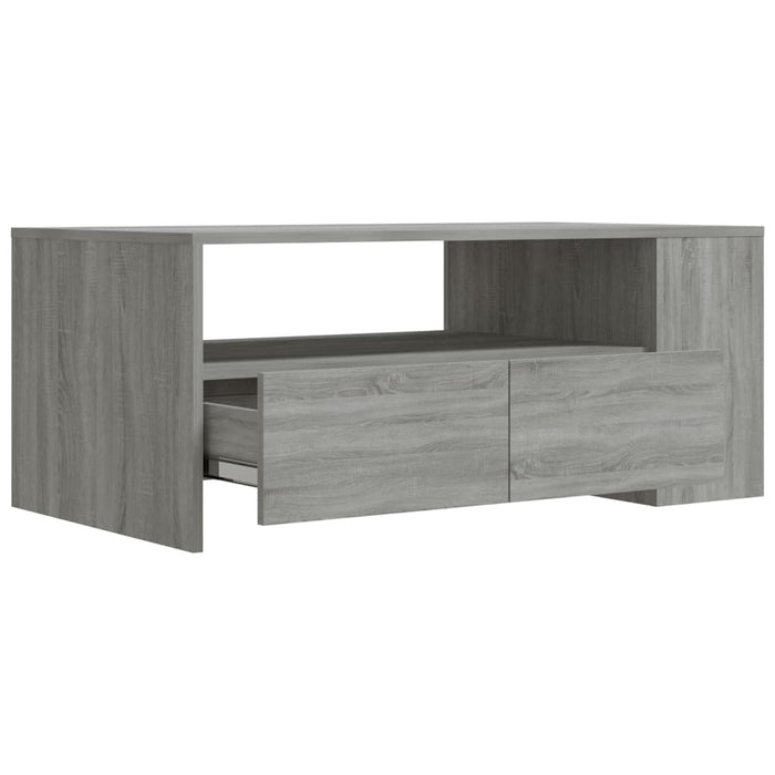 Coffee table gray Sonoma 102x55x42 cm made of wood