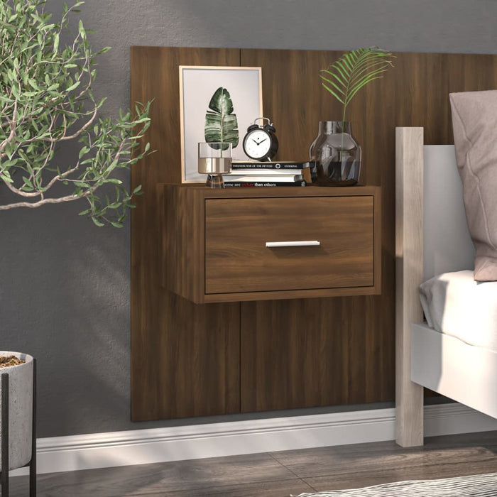 Wand-Nachttische 2 Stk. Braun Eichen-Optik