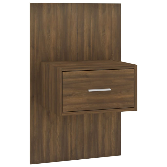 Wand-Nachttische 2 Stk. Braun Eichen-Optik