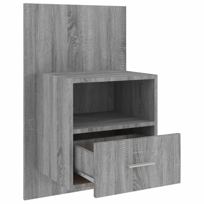 Wand-Nachttische 2 Stk. Grau Sonoma