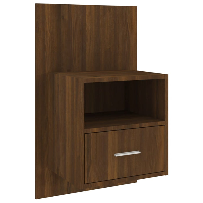 Wand-Nachttische 2 Stk. Braun Eichen-Optik