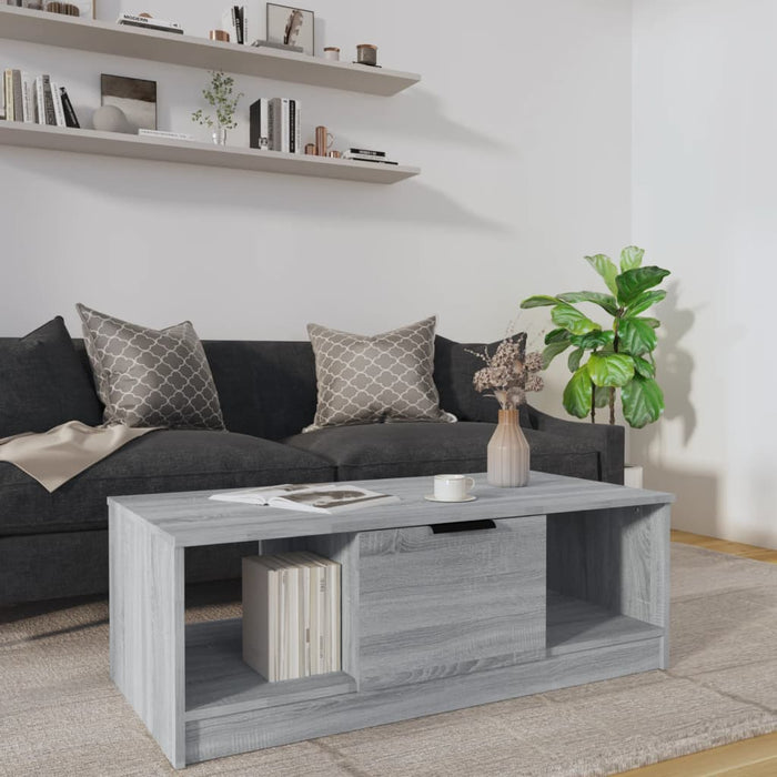 Coffee table gray Sonoma 102x50x36 cm made of wood