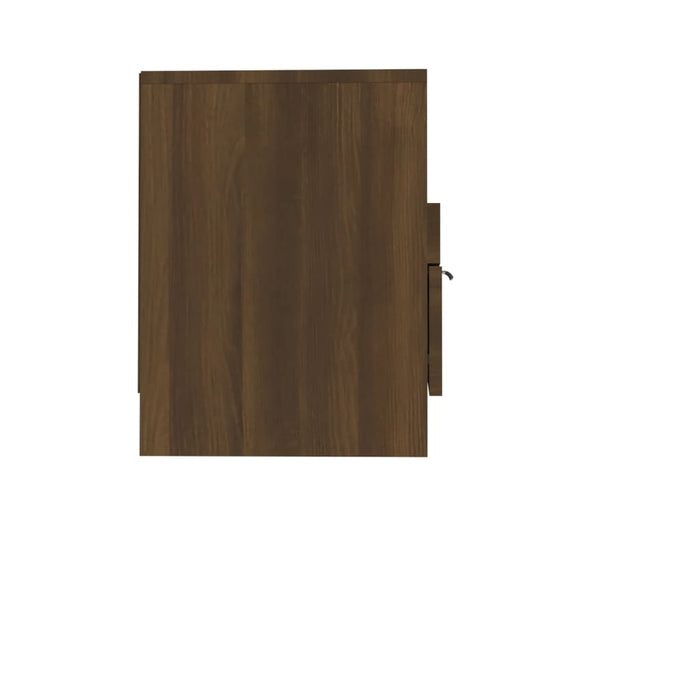TV cabinet brown oak look 150x33.5x45 cm wood material