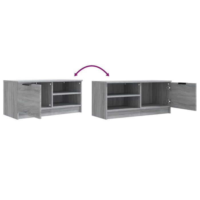 TV cabinets 2 pcs. Gray Sonoma 80x35x36.5 cm wood material