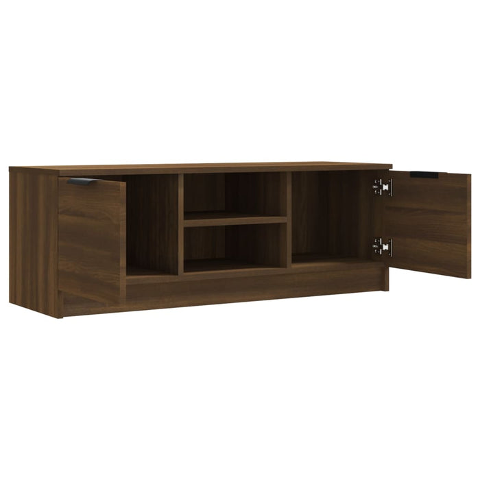 TV cabinet brown oak look 102x35x36.5 cm wood material