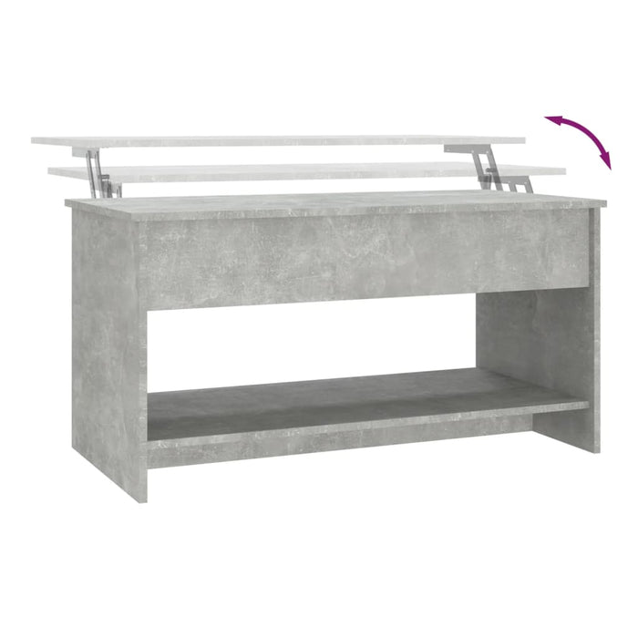 Couchtisch Betongrau 102x50x52,5 cm Holzwerkstoff