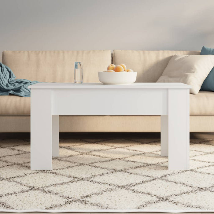 Couchtisch Weiß 101x49x52 cm Holzwerkstoff
