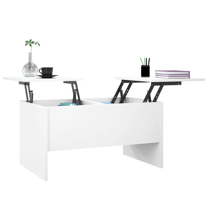 Couchtisch Weiß 80x50x42,5 cm Holzwerkstoff