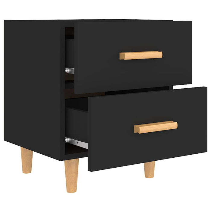 Nachttische 2 Stk. Schwarz 40x35x47,5 cm