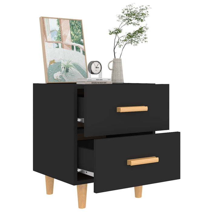 Nachttische 2 Stk. Schwarz 40x35x47,5 cm