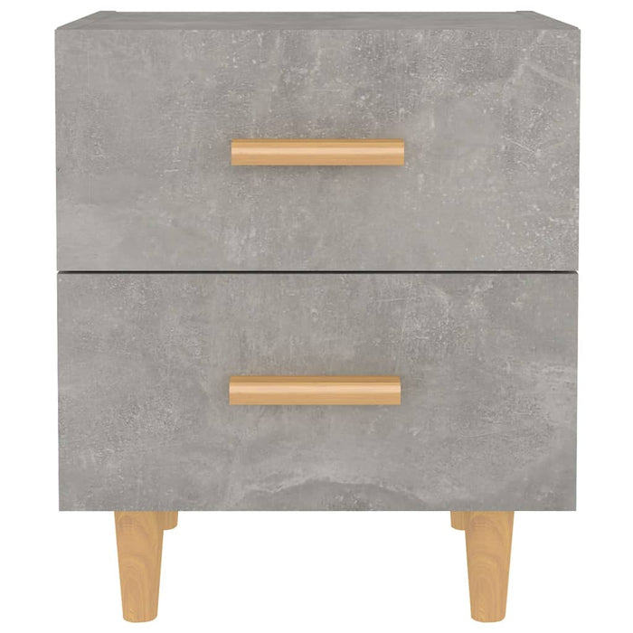 Nachttische 2 Stk. Betongrau 40x35x47,5 cm