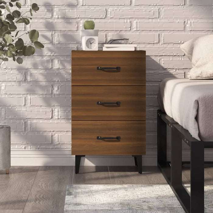 Nachttisch Braun Eichen-Optik 40x40x66 cm Holzwerkstoff