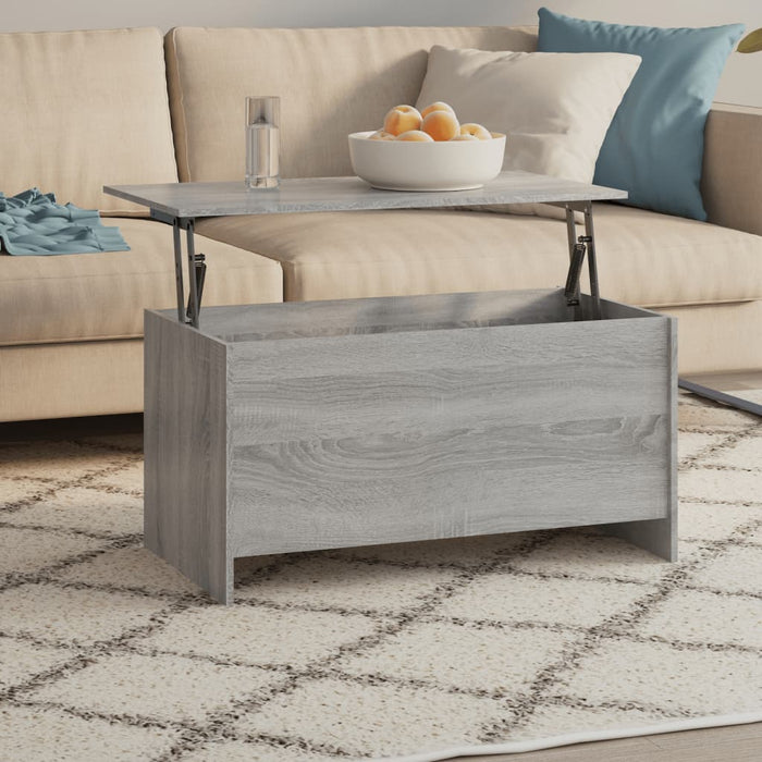 Coffee table gray Sonoma 102x55.5x52.5 cm made of wood
